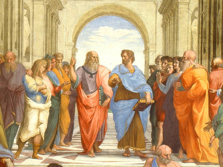 Platón y Aristóteles en La escuela de Atenas (1511), de Rafael